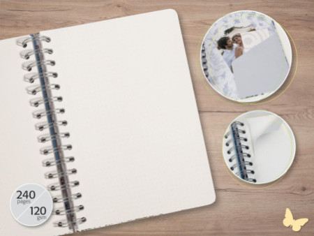 sigel Cahier à spirale Jolie Inspire 'Blue Leo Love', A5