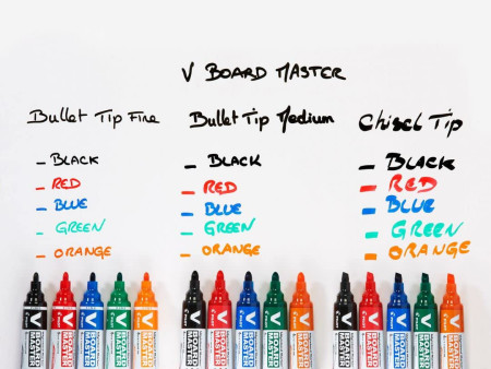PILOT Marqueur pour tableau blanc V BOARD MASTER, étui de 5
