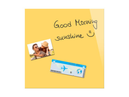 Be!Board Tableau magnétique en verre (L)450x(H)450 mm, jaune