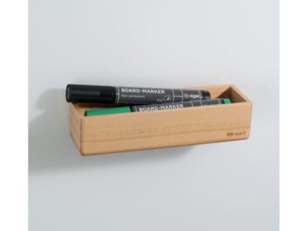 sigel Pot à crayon en bois pour tableau magnétique blanc