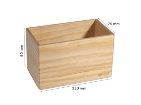 sigel Pot à crayon en bois pour tableau magnétique blanc