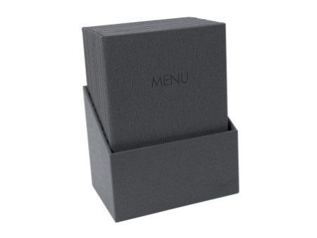 sigel Chemise pour menu 'MENU', A4, boîte de 10, anthracite