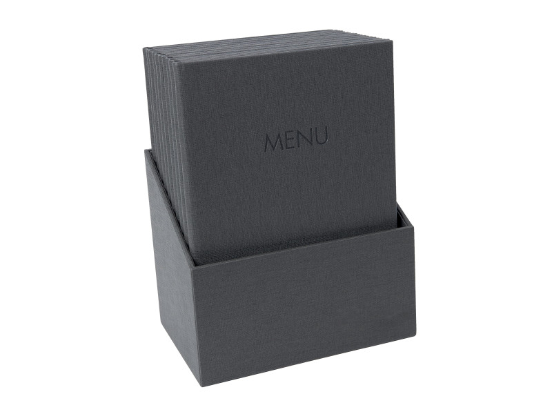sigel Chemise pour menu 'MENU', A4, boîte de 10, anthracite