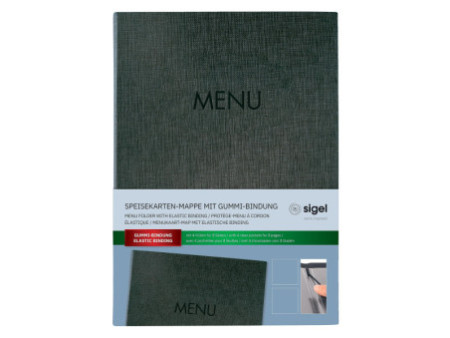 sigel Chemise pour menu 'MENU', A4, anthracite
