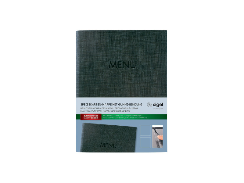 sigel Chemise pour menu 'MENU', A5, anthracite