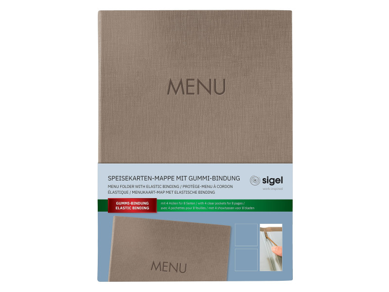 sigel Chemise pour menu 'MENU', A4, beige