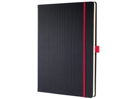 sigel Carnet de notes Conceptum, A4, quadrillé, noir/rouge