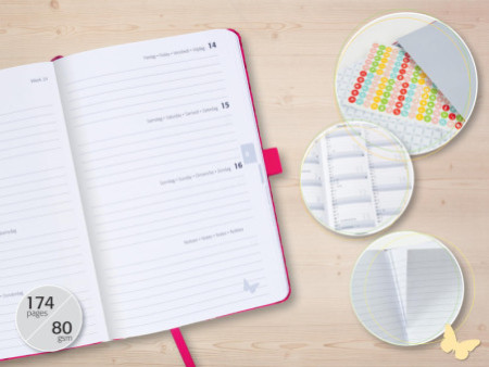 sigel Agenda de poche Jolie 2026 'Spring Linear Leaves', A6
