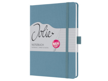sigel Carnet de notes Jolie Feel, tissu, A5, ligné, bleu