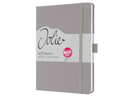 sigel Carnet de notes Jolie Feel, tissu, A5, ligné, gris