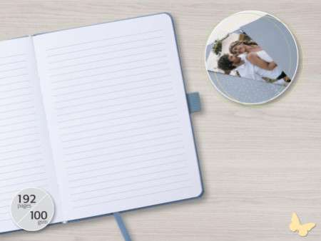sigel Carnet de notes Jolie Feel, tissu, A5, ligné, violet