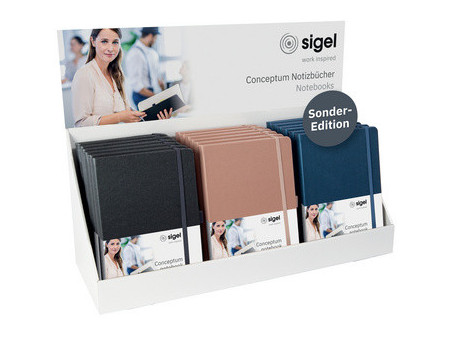 sigel Carnet de notes Conceptum Metallisé, A5, présentoir