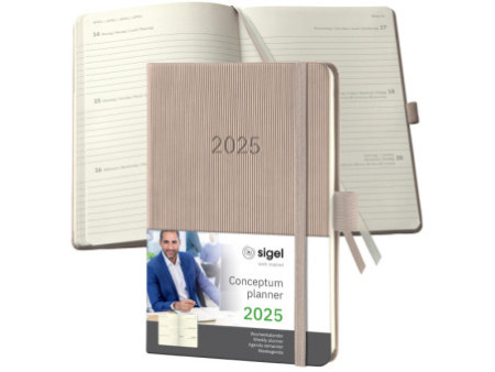 sigel Agenda de poche Conceptum 2026, env. A6, taupe