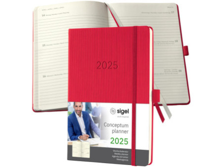 sigel Agenda planning Conceptum 2026, env. A5, rouge
