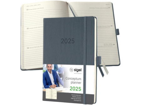 sigel Agenda planning Conceptum 2026, env. A5, gris