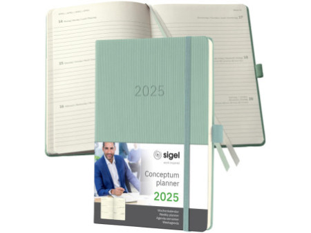 sigel Agenda planning Conceptum 2026, env. A5, menthe