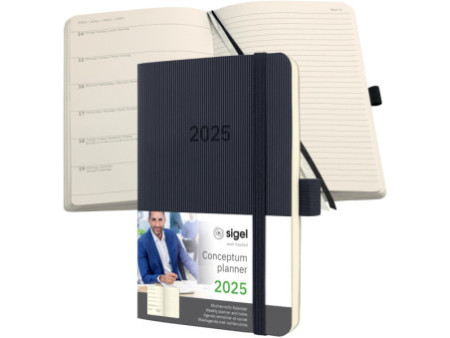 sigel Agenda de poche Conceptum 2026, env. A6, noir