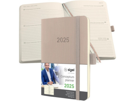 sigel Agenda de poche Conceptum 2026, env. A6, taupe