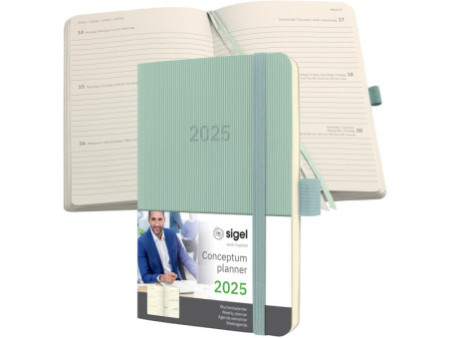 sigel Agenda de poche Conceptum 2026, env. A6, vert menthe