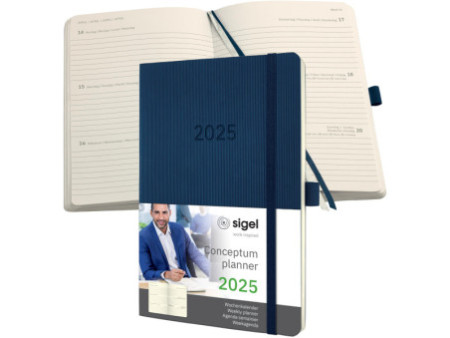 sigel Agenda planning Conceptum 2026, env. A5, bleu