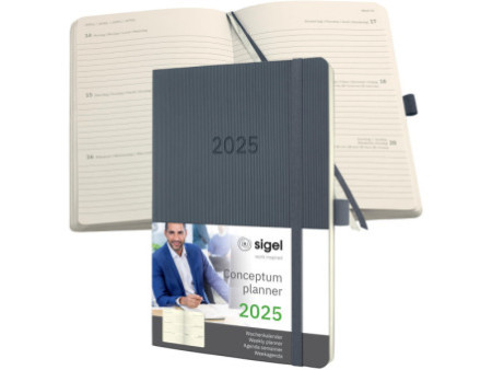 sigel Agenda planning Conceptum 2026, env. A5, gris