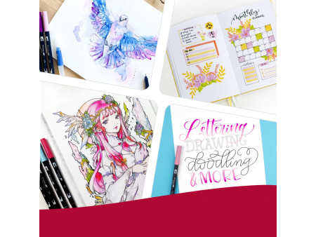 TOMBOW Feutre double pointe 'DUAL BRUSH PEN ABT', set de 12