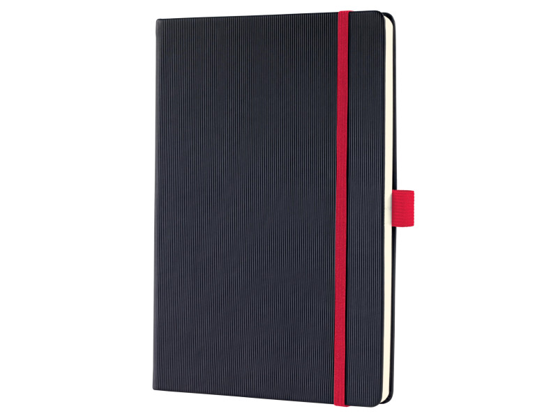 sigel Carnet de notes Conceptum, A5, quadrillé, noir/rouge