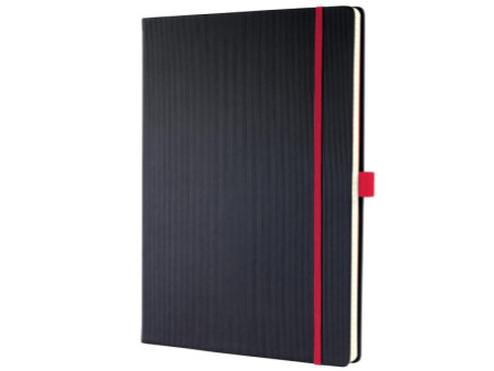 sigel Carnet de notes Conceptum, A4, ligné, noir/rouge