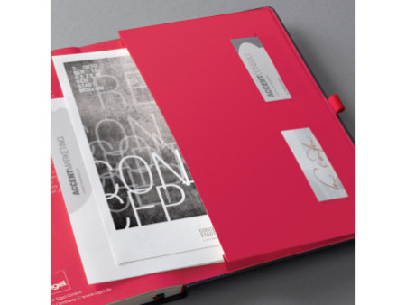 sigel Carnet de notes Conceptum, A4, ligné, noir/rouge