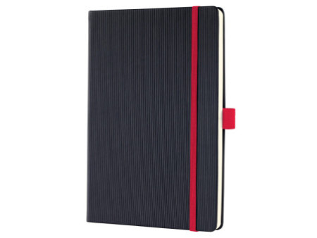 sigel Carnet de notes Conceptum, A5, ligné, noir/rouge