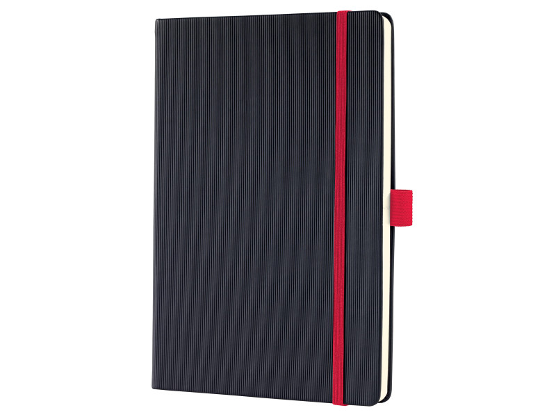 sigel Carnet de notes Conceptum, A5, ligné, noir/rouge