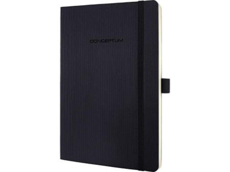 sigel Carnet de notes Conceptum, A5, quadrillé, noir