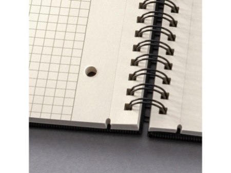 sigel Cahier à spirale Conceptum, A4, quadrillé, noir