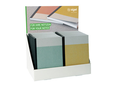 sigel Carnet de notes en papier recyclé, A5, présentoir