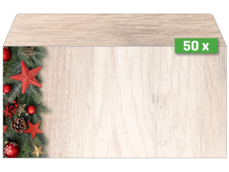 papier Enveloppe à motif de Noël 'Chalet Style', format long