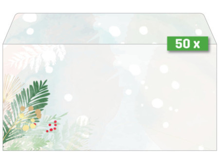 papier Enveloppe motif de Noël 'Christmas Forest Watercolor'