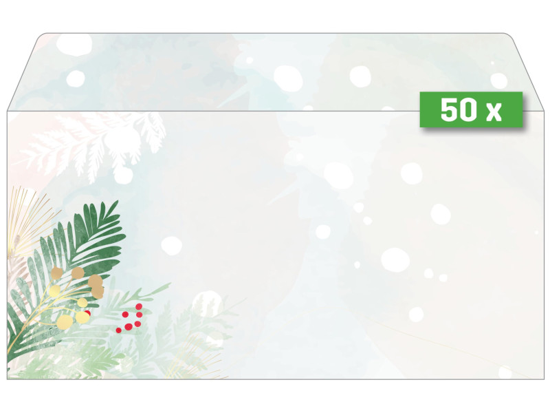papier Enveloppe motif de Noël 'Christmas Forest Watercolor'