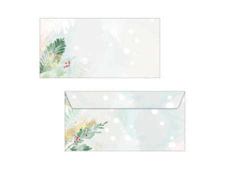 papier Enveloppe motif de Noël 'Christmas Forest Watercolor'