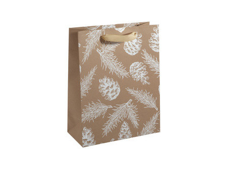 sigel Sac cadeau de Noël 'Pine cones and pine branches'