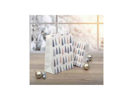 sigel Sac cadeau de Noël 'Pine trees', petit