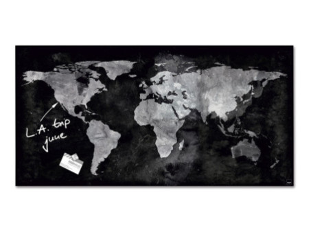sigel Tableau magnétique en verre Artverum 'World Map'