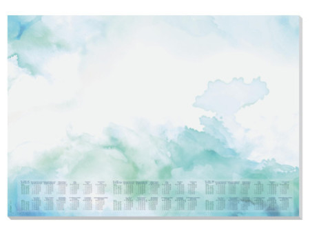 sigel Sous-mains bloc papier 'Watercolor Sea', 595 x 410 mm
