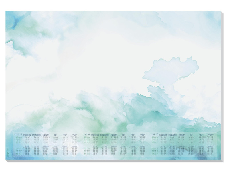 sigel Sous-mains bloc papier 'Watercolor Sea', 595 x 410 mm