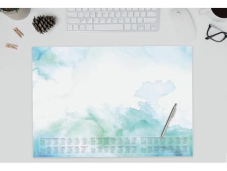 sigel Sous-mains bloc papier 'Watercolor Sea', 595 x 410 mm