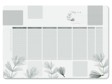 sigel Sous-mains bloc papier 'Weekly Planner Nature'