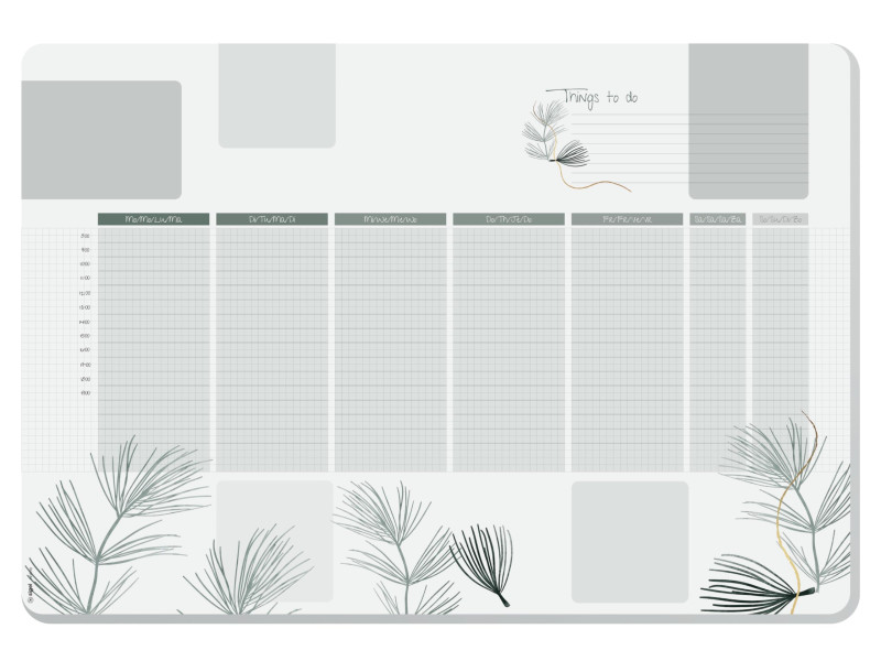 sigel Sous-mains bloc papier 'Weekly Planner Nature'