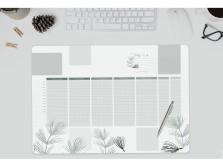 sigel Sous-mains bloc papier 'Weekly Planner Nature'