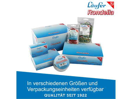 Läufer Bracelets élastiques RONDELLA, 85 mm, 1.000 g, rouge