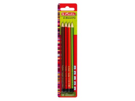 herlitz Crayon Scolair, hexagonal, set de 4, assorti