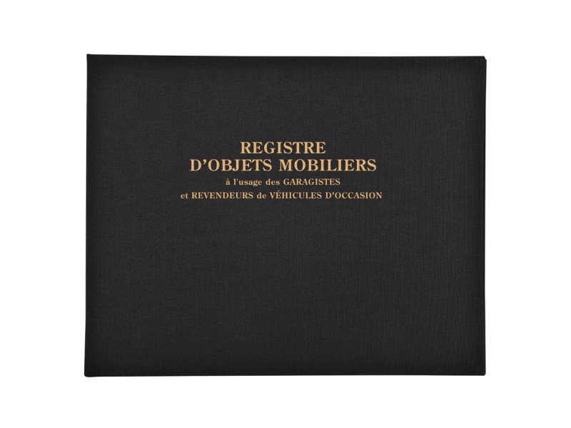 EXACOMPTA Registre 'Objets mobiliers pour les garagistes'